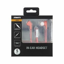 Slušalice STREETZ HL-354, in-ear, s mikrofoonm, 3.5mm, roze